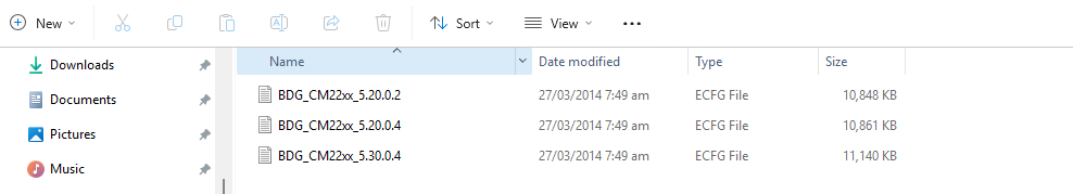 Metafile BDG - CM22XX